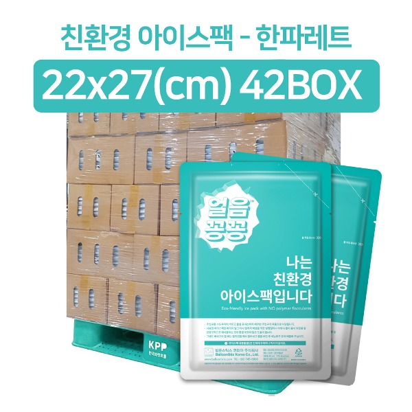 얼음꽁꽁 친환경 아이스팩 22x27cm(1박스24개)_1파렛트 1008개
