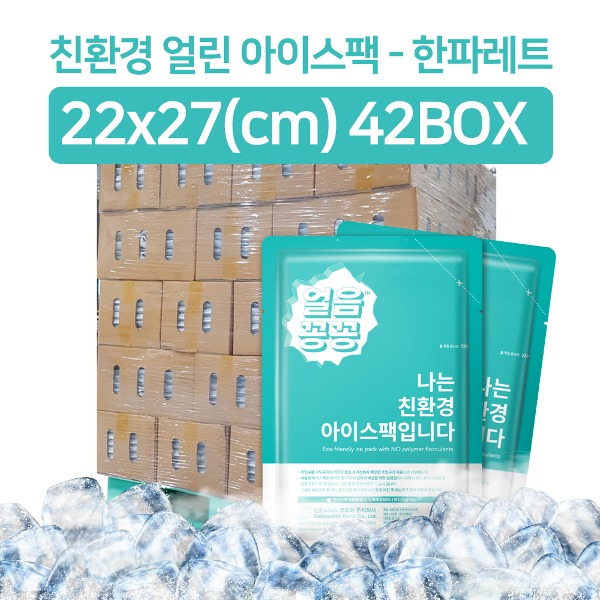 얼음꽁꽁 친환경 얼린 아이스팩 22x27cm(1박스24개)_1파렛트 1008개